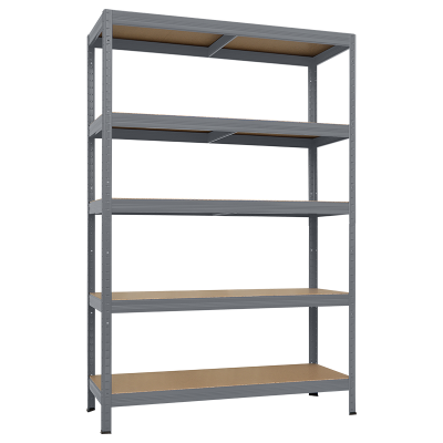 Метален стелаж STAR PLUS 180x120x60 см, до 250 кг на рафт - сив